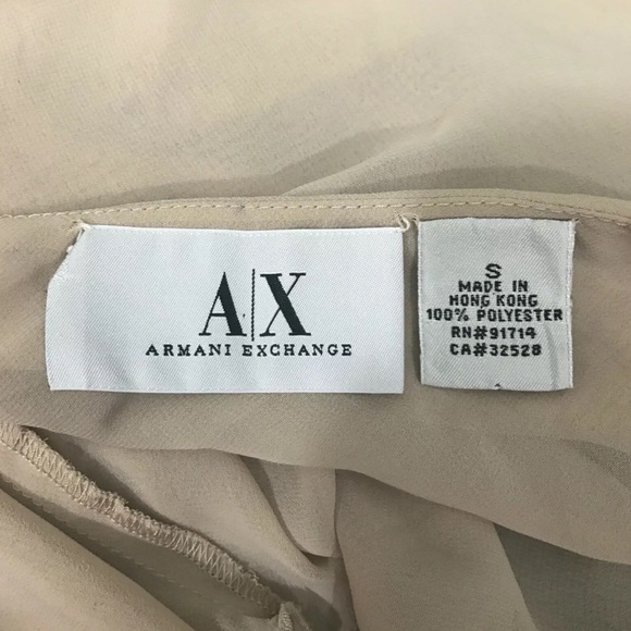 ARMANI EXCHANGE Beige Flowy Halter Top - Picture 5 of 5